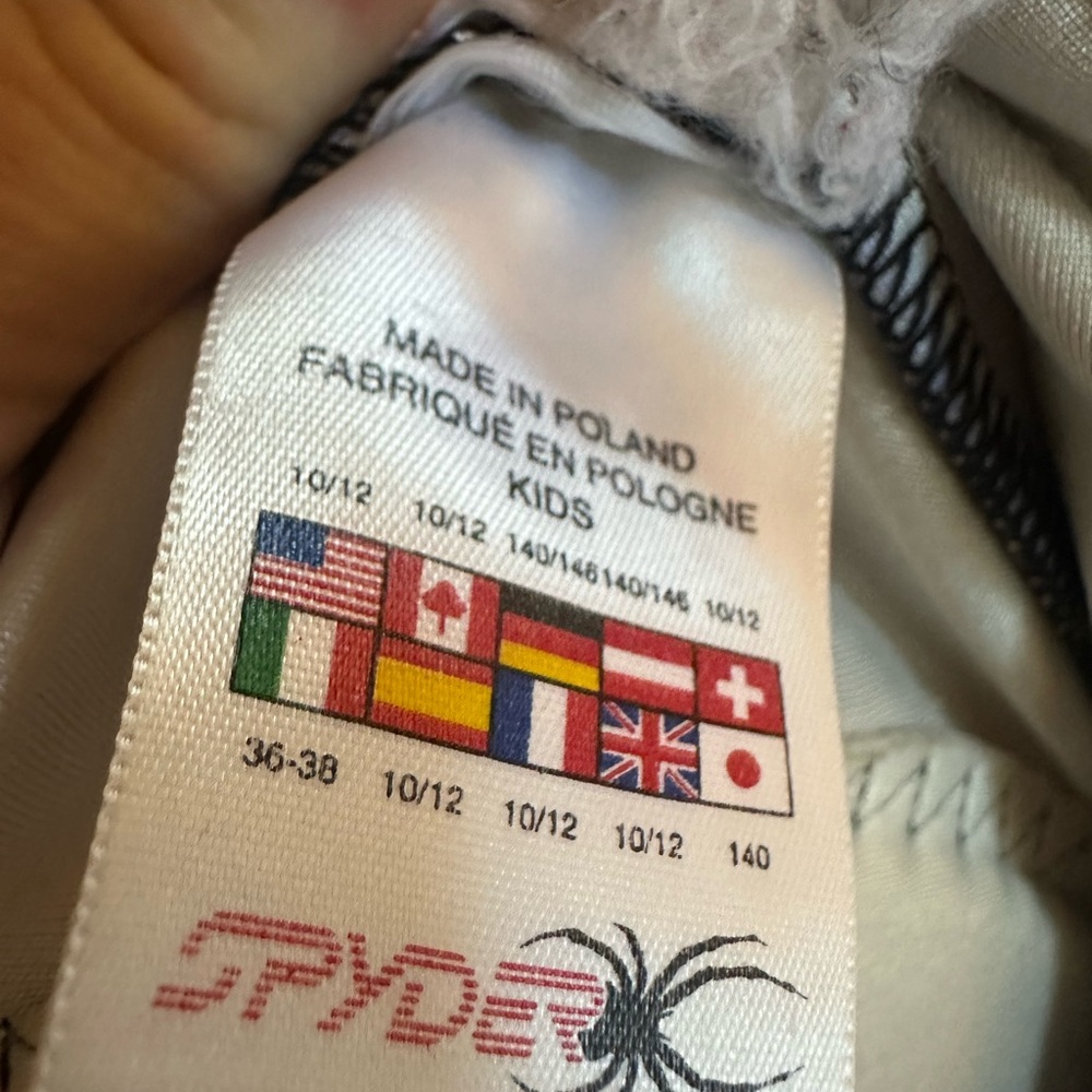 Padded Spyder Kids Jacket with Red Logo and Black Spider Emblem - Picture 6 of 6